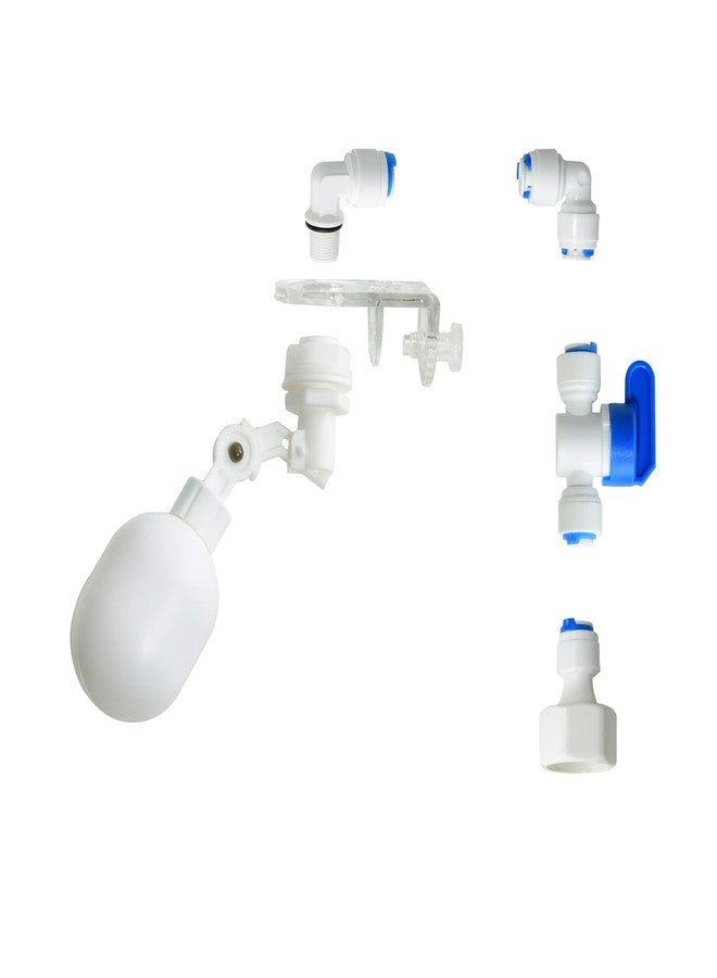 JBTOZIUY 1/4 inch Plastic Adjustable Tube Float Valve Kit for Aquarium Water purifiers, Auto Water Filler Controller Auto-top-Off System, RO Water Reverse Osmosis System (1 Float + 5 Connect) - Image 1